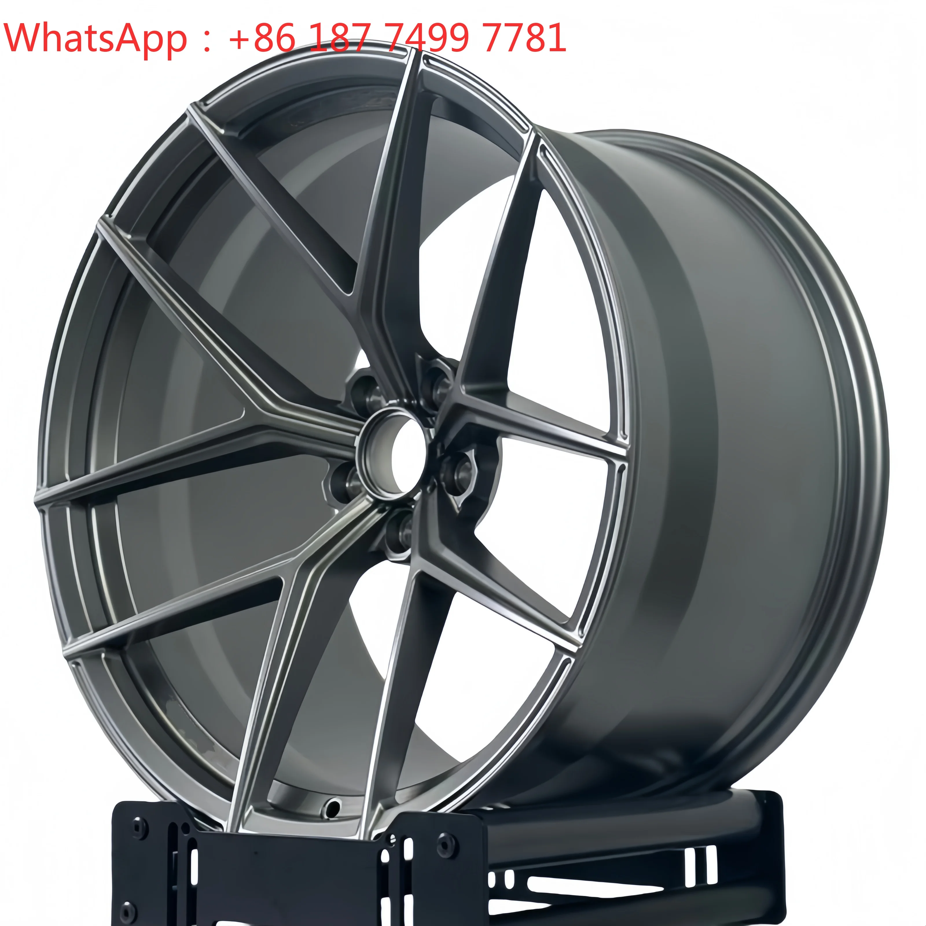 Custom Gunmetal Gray Monocoque Forged 6061-T6 Alloy Wheels 40mm ET 5x112 5x114.3 5x120 19-24 Inch