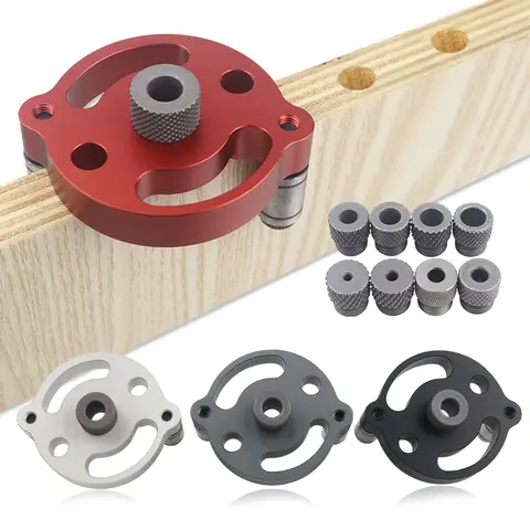 목공 수직 구멍 Doweling Jig 셀프 센터링 드릴 가이드 펀치 로케이터 도구 6 8 10mm 목공 DIY 가구