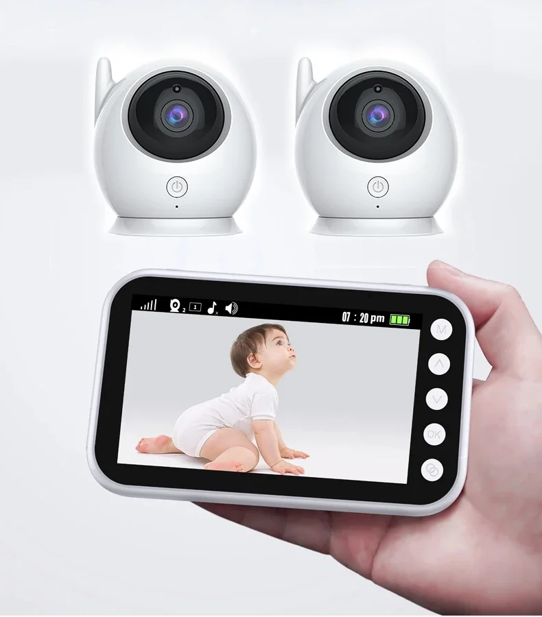 Baby Monitor With Camera 4.2 inch Screen Night Vision Zoom 2 Way Audio VOX Lullaby  Baby Cry Alarm Temperature Monitoring