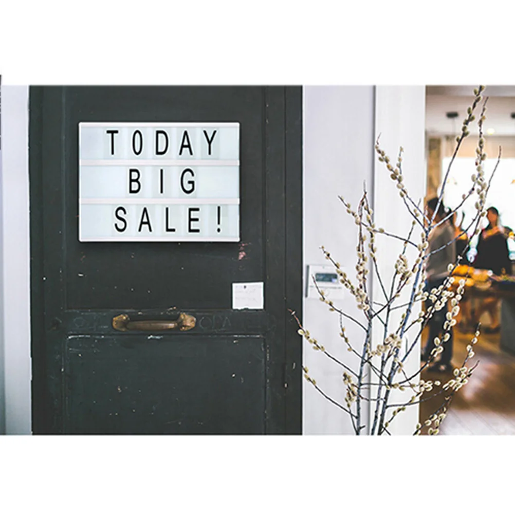 

170Pcs LED Light Box Accessories Letters Symbols Pack Black White Acrylic Cinematic Light Sign for Parties Home Weddings