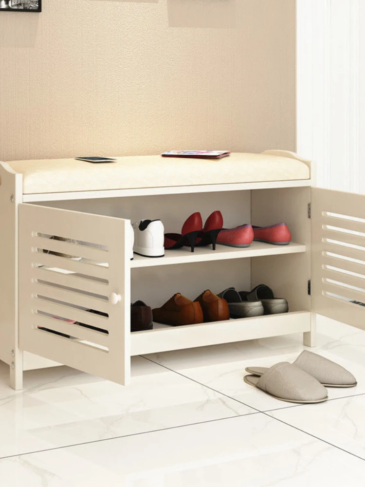 Shoe Storage Bench with Seat Cushion Shoe Rack Shoe Shelf Shoe Rack Bench Shoe Organizer Home Furniture