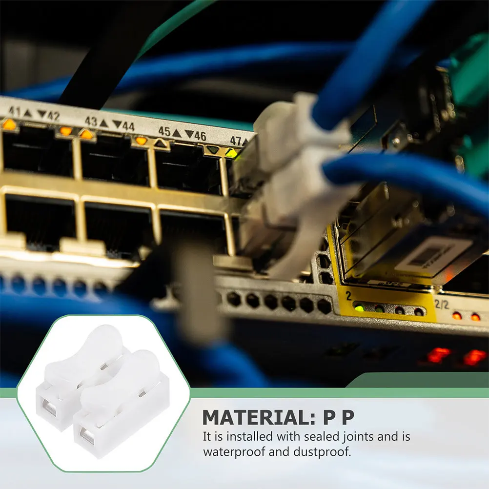 

100Pcs Wire Terminal Connectors ABS Spring Quick Connectors for Lighting Motors Electrical Control LED Strip Adapter Cable Clamp