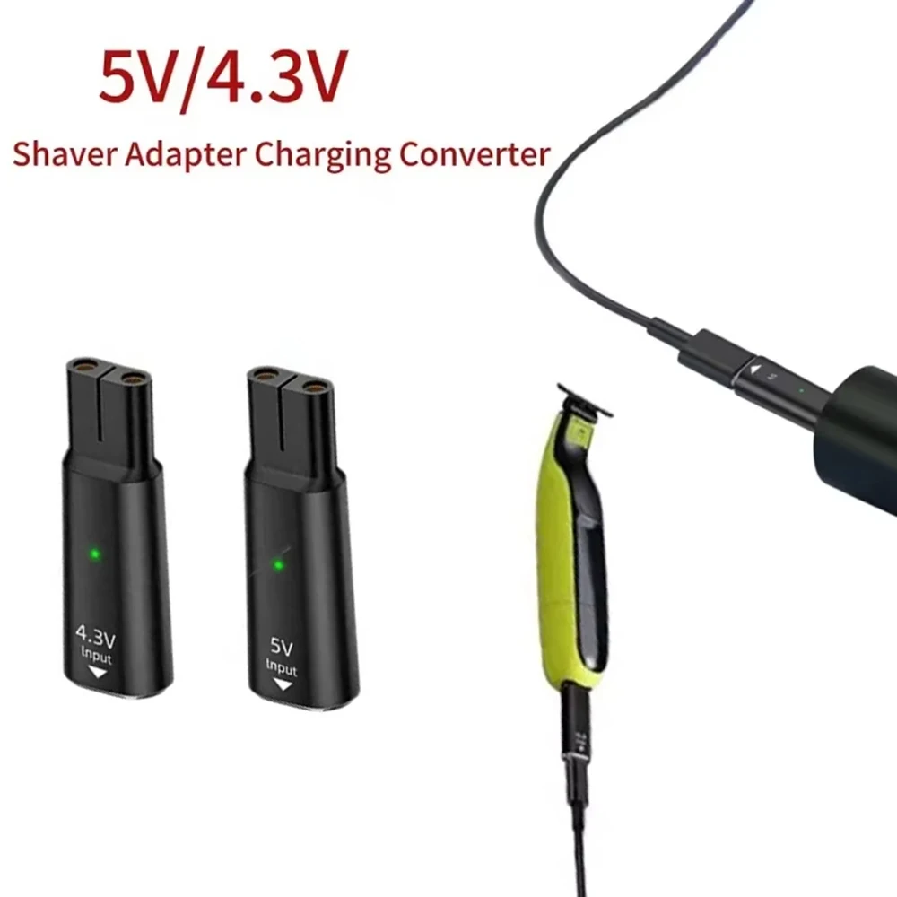 4.3V 5V Type-C Shaver Adapter Charging Converter for Philips Norelco One Blade QP2515 QP2520 QP2620 with Charging Indicator