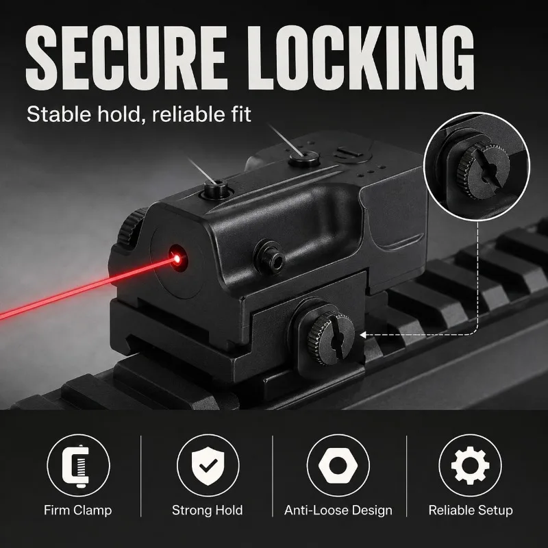 Mini Alloy Adjustable Light Indicator, Stable Fastening Decor Module Compatible with 20‑millimeter Rail Bracket