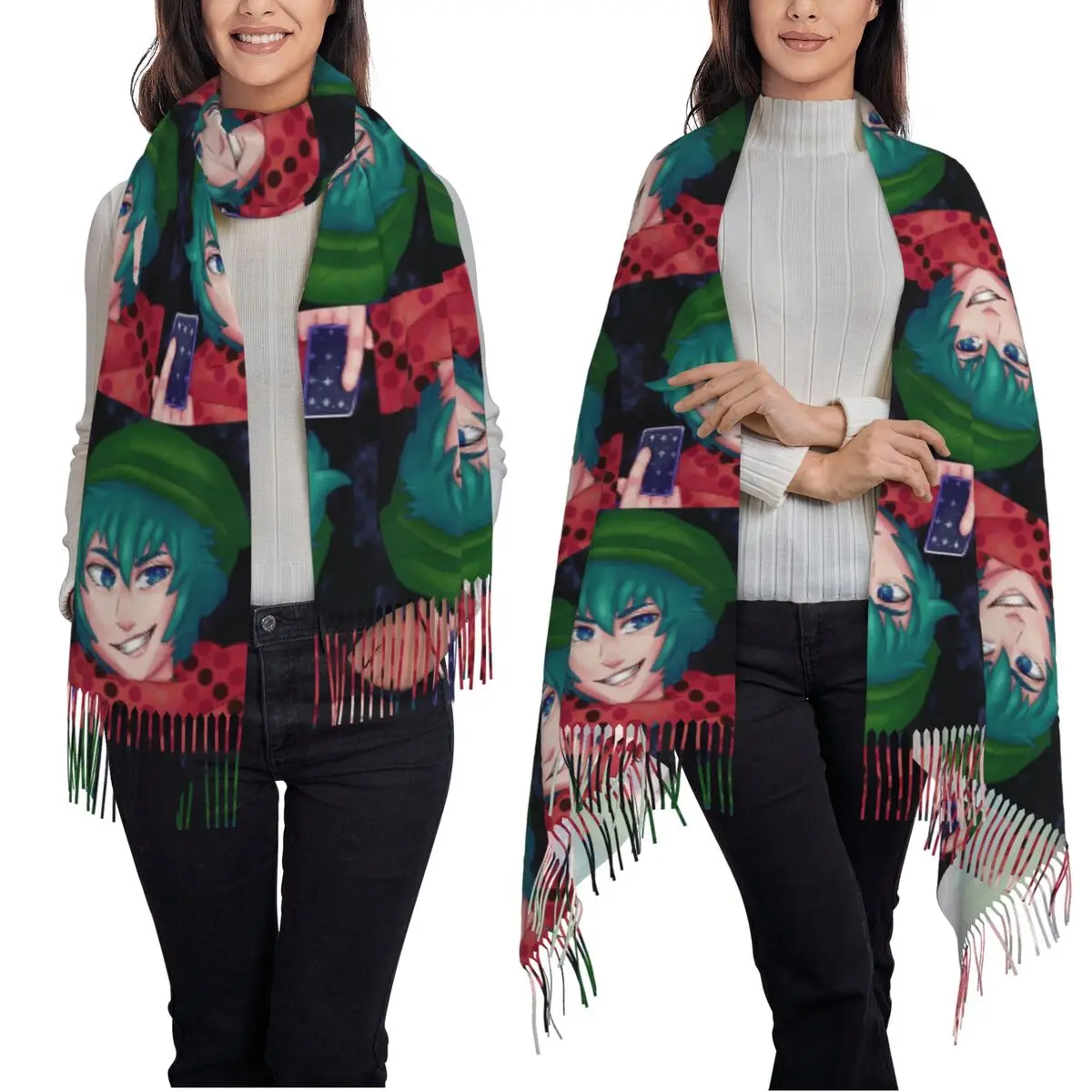 YTTD Sou Hiyori وشاح شرابة الأوشحة النساء شالات دافئة ناعمة ويلتف كبير الخريف الشتاء شال التفاف #2