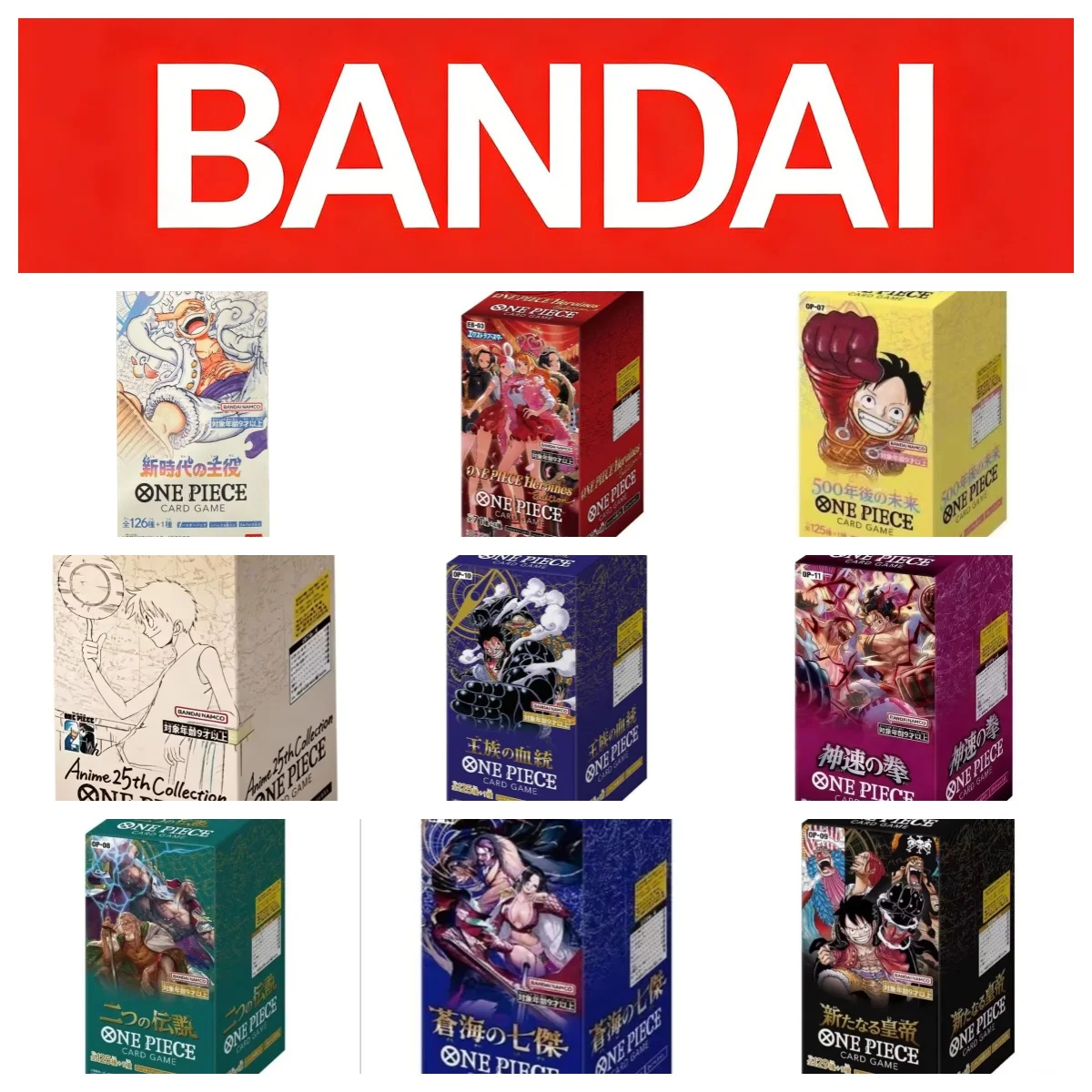 

BANDAI One Piece OP Series Card Game Japanese Anime TCG Collectible Cards In Stock Japanese Version