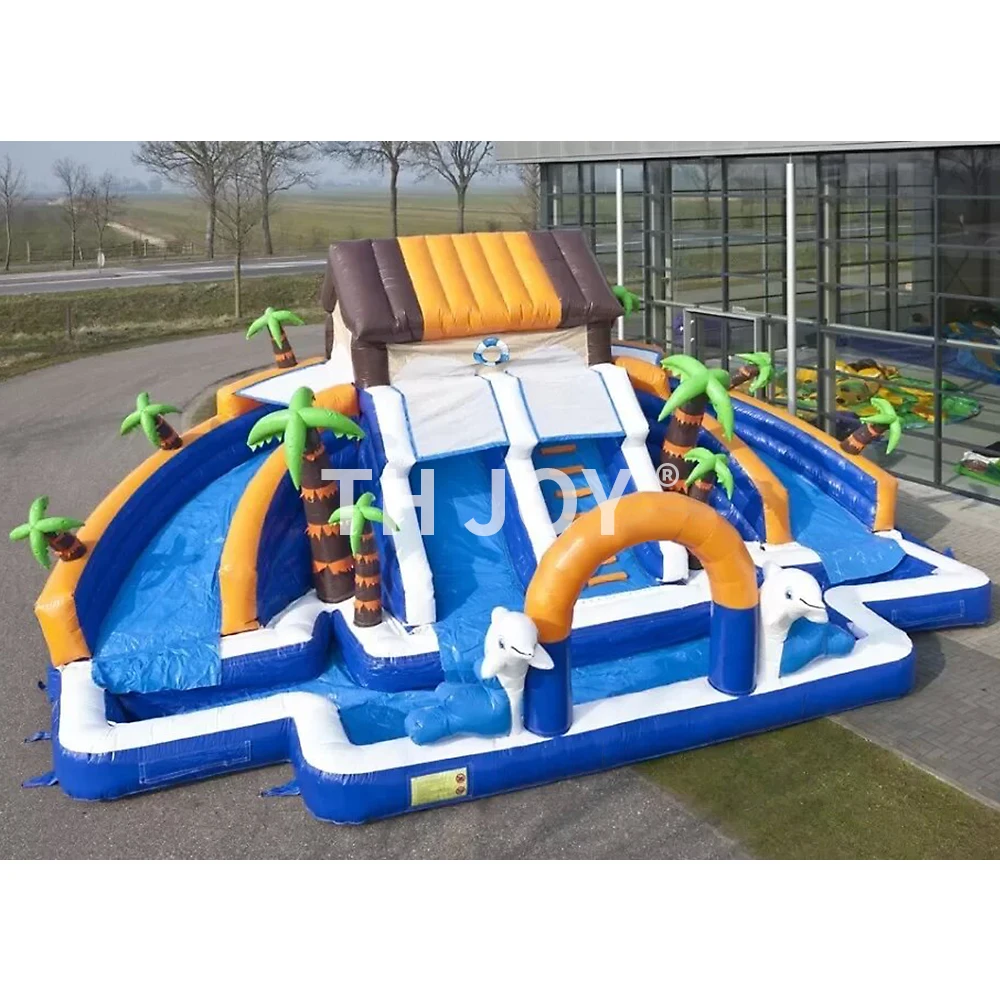 

free ship to sea port, commercial Combo Inflatable Pirate Castle Bouncer Slide,customized inflatable water slide with pool