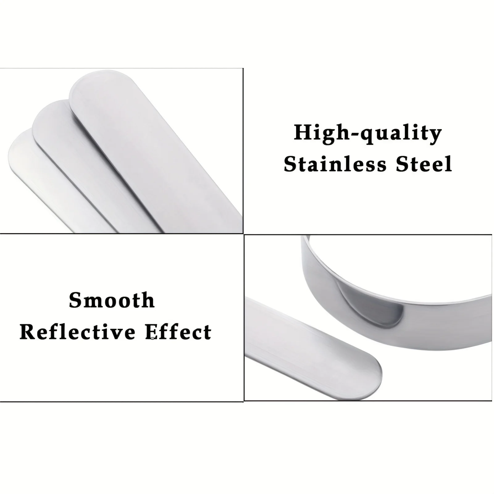 5Pcs Bracelet Blanks for Metal Stamping and Engraving (1/4 X 6) Inches for DIY Jewelry Making Customizing Bangle view 4