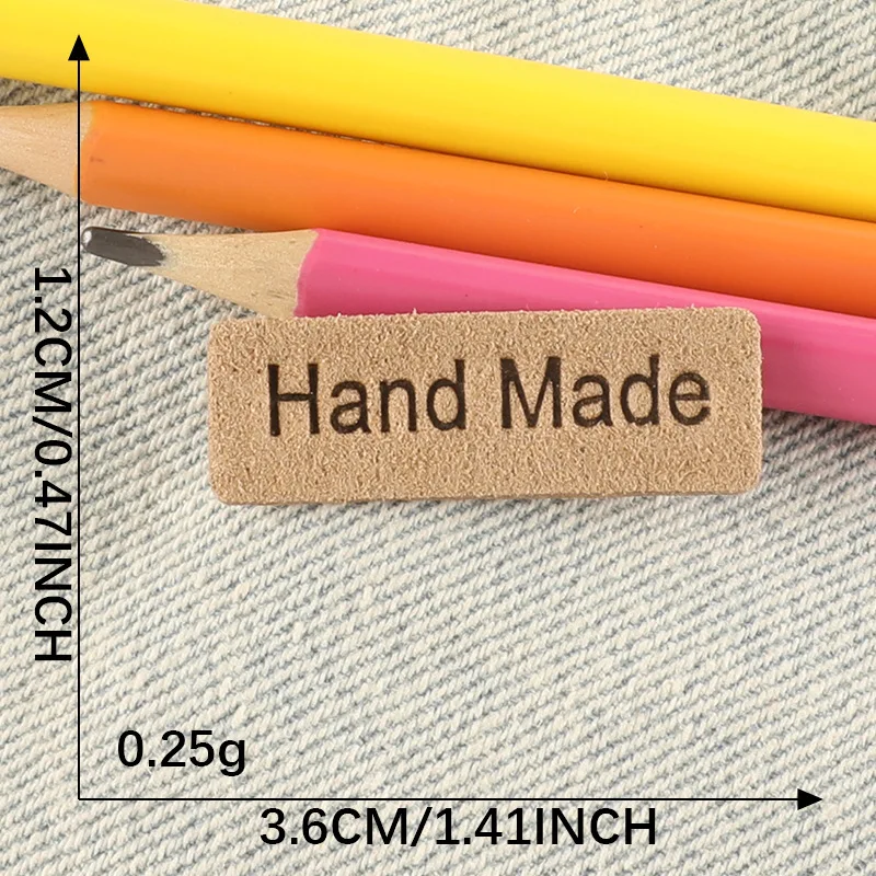 5Pcs Printed Cloth Label Trademark Clothing Accessories DIY Patch Shoes Hat Bags Accessories English Letter Leather Label Cloth