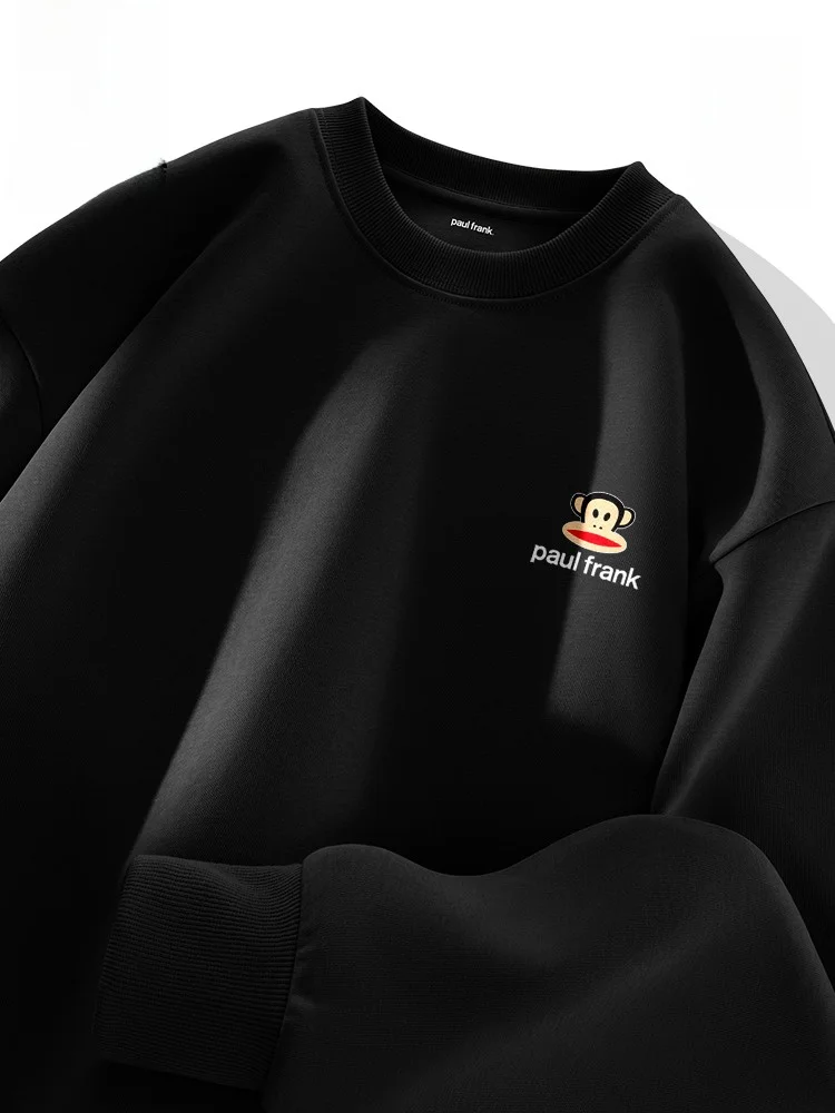 

2025 New round Ne Fce Lined Men's Sweatirt Base Layer Heavyweight Spring Autumn Monkey Face Print Cotton Po...