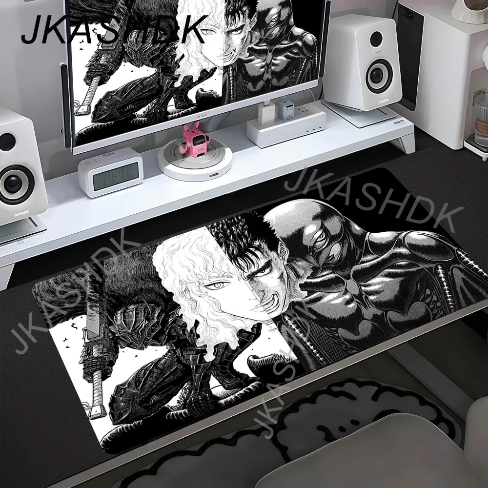 Anime Berserk Mauspad Gamer Tastatur-Mauspad Große Gummi-Gaming-Matte Guts Schwert in Berserk Mauspad PC Schreibtisch Mädchen Schrank