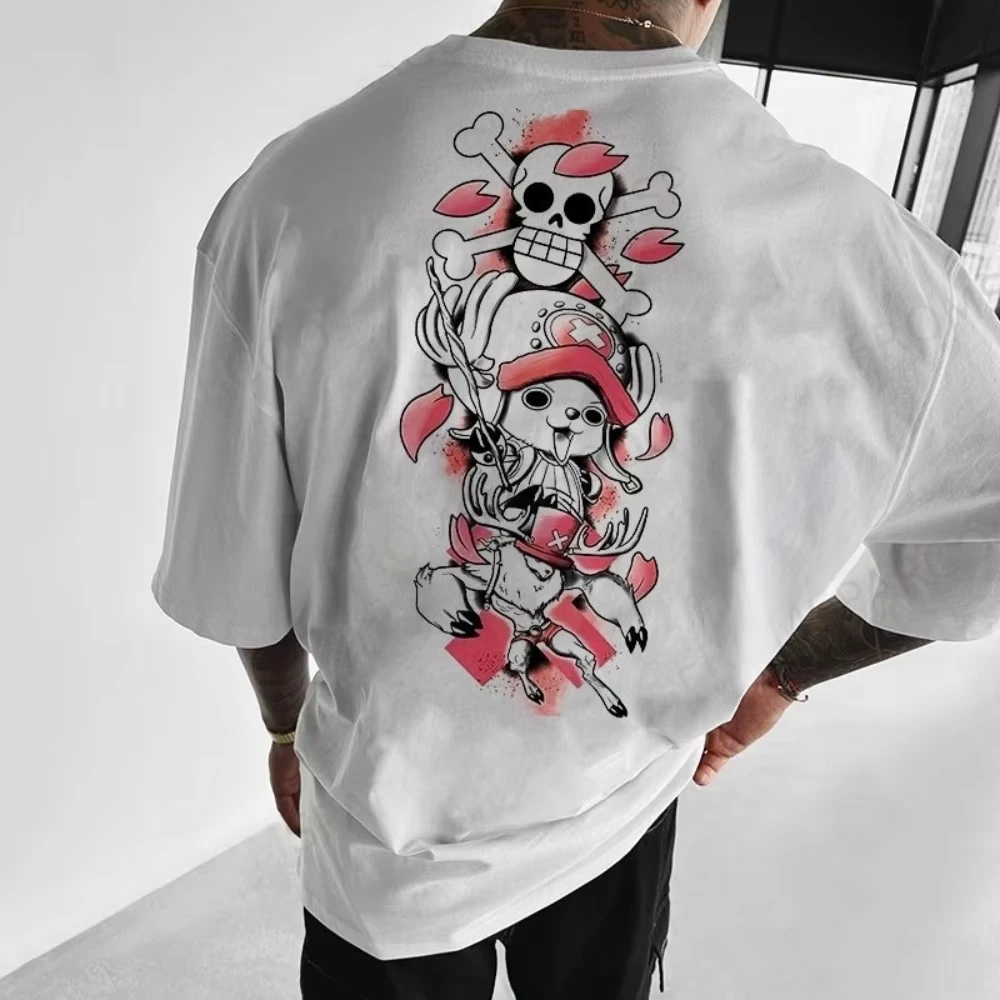 One Piece Anime Tony Chopper bedrucktes T-Shirt für Herren und Damen, Herren-Top, Sport-T-Shirt, Herren-T-Shirt, Harajuku Y2K-T-Shirt