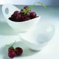 

Whittier Fruit Bowls with Cut Out Handle, Set of 2, White