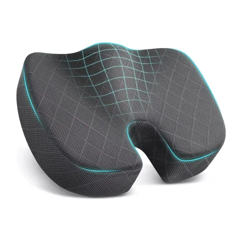 Non-Slip Memory Foam Seat Cushion for Long Sitting Office Workers, Car Drivers