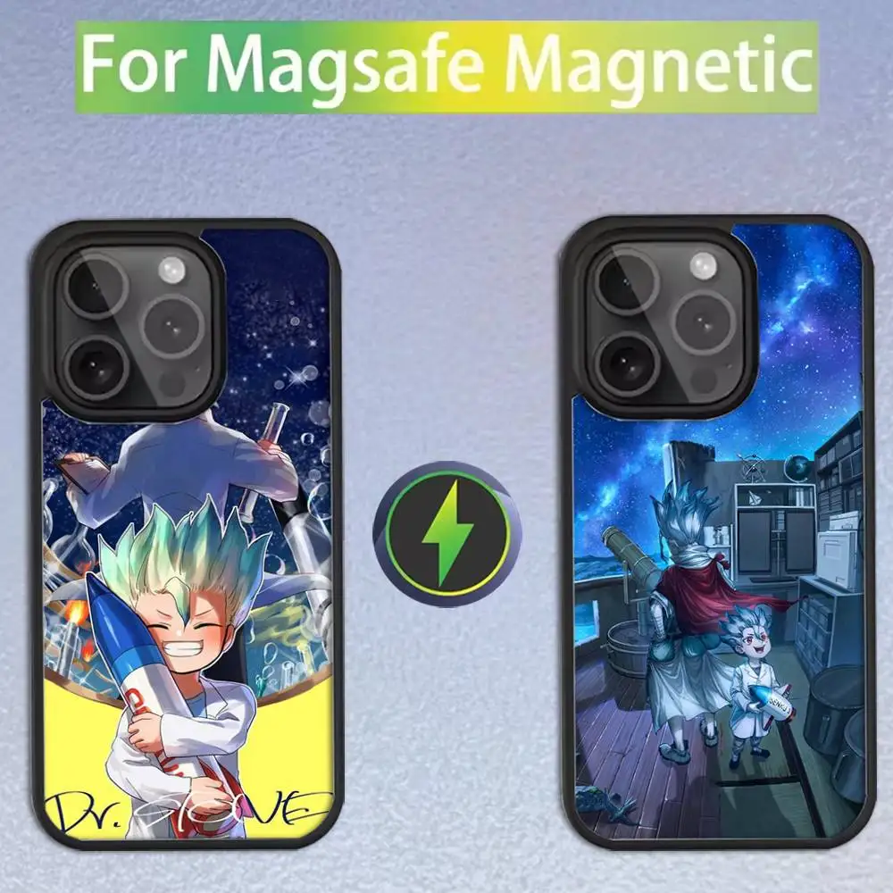 

S-Senku Ishigami Anime Phone Case For iPhone 17,16,15,14,13,12,11,Pro,Max,Plus,Mini,SE4,E Magnetic Magsafe Wireless Charging