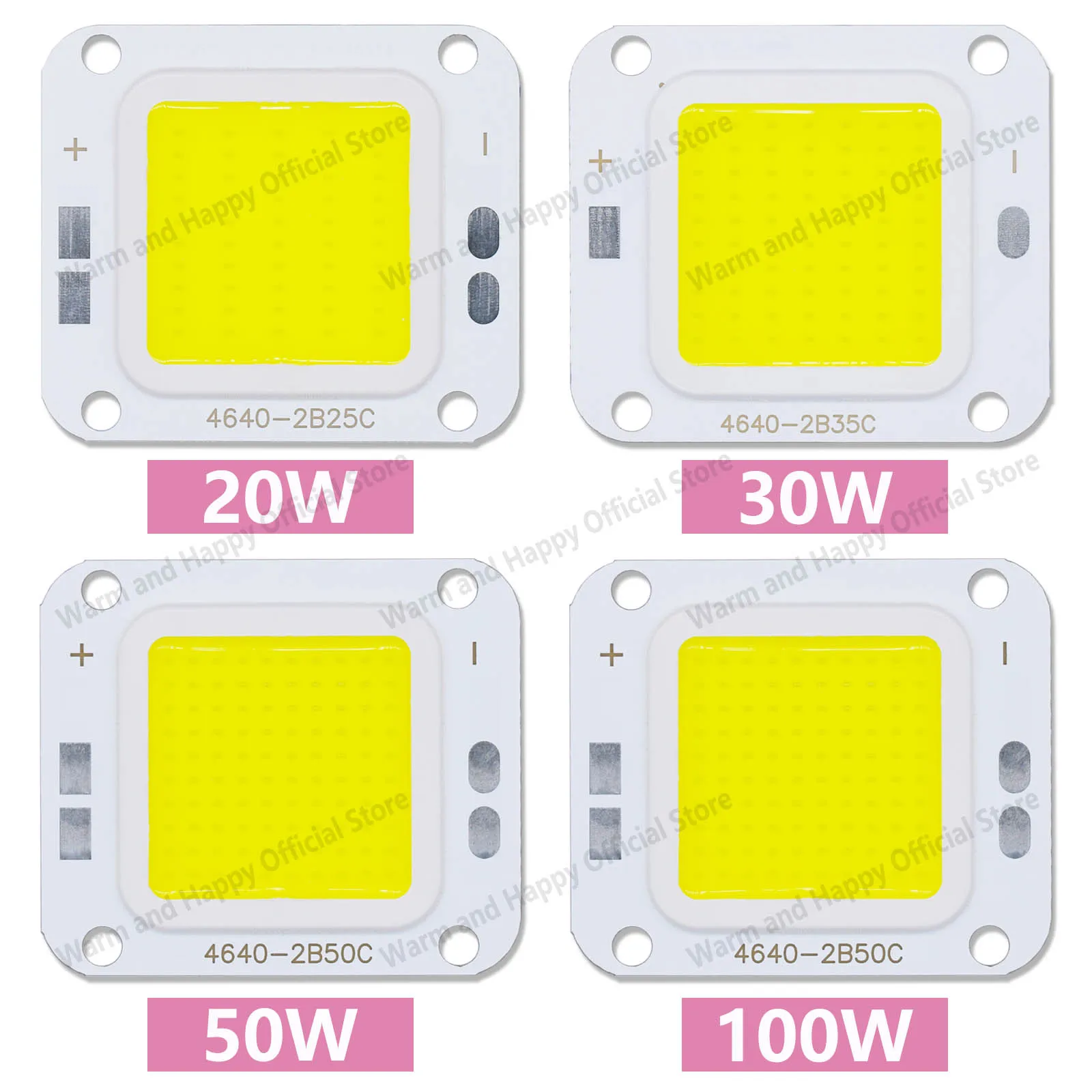 20W 30W 50W 100W LED COB High Voltage Inverted Non Isolated Chip 4640 LED Flood Light Projection Light Outdoor Light Source DIY