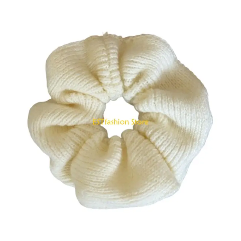 Y5GC Fashionable Knitted Hair Scrunchies Lightweight Soft Headwear Ponytail Holder