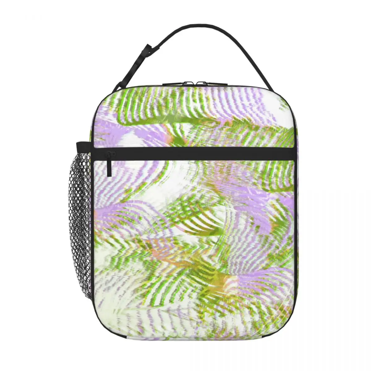 Bestselling Tender Green Abstract Texture Solid Color Small Lunch Bag Day Excursion Food Cooler Bag