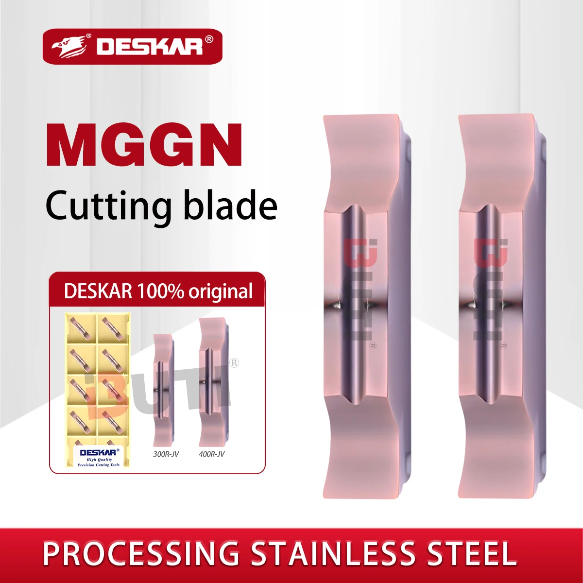 

DESKAR 100% оригинальная твердосплавная вставка MGGN300 400R0.2-JM LF6018 Токарный станок с ЧПУ для обработки канавок, токарный инструмент, долбежный резак, инструмент