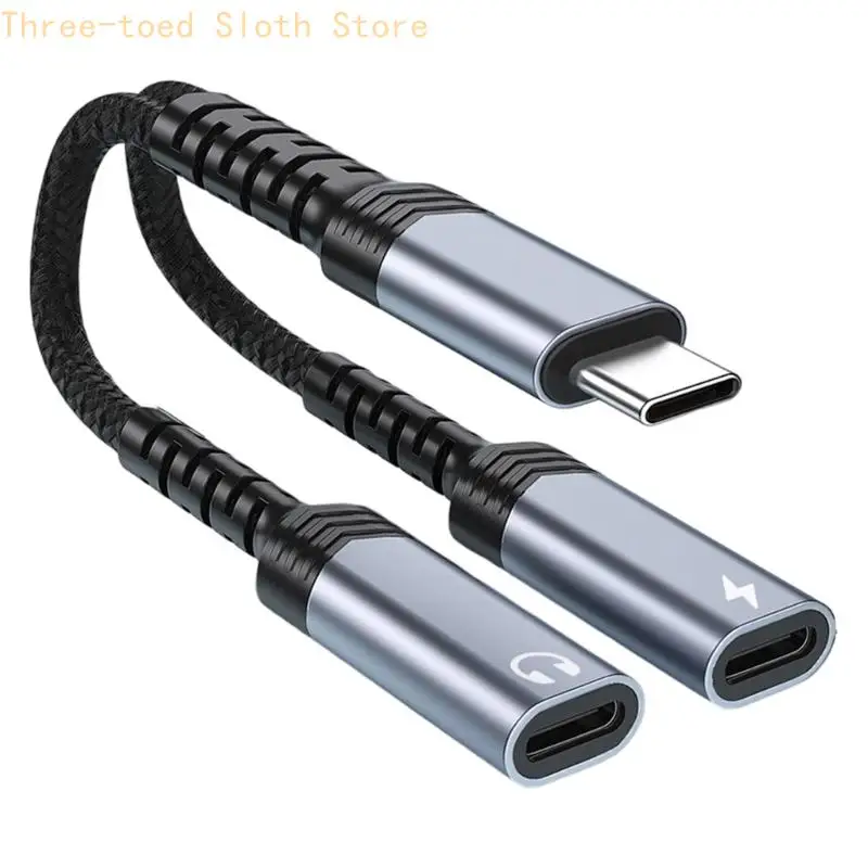 Musikkonverter-Kabel USB C auf 3,5 mm Kopfhörer- und Ladegerät-Adapter für Everyday E74A – Detail 5