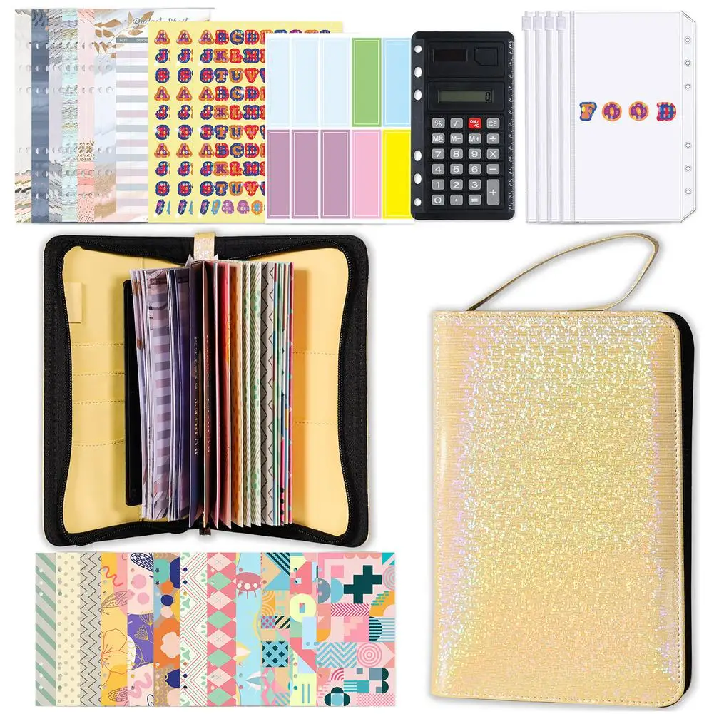 Budgetplanner Budget Binder Multifunctionele A6 Ring Binder Geld Vulling Geld Enveloppen Organisator Rits Tas