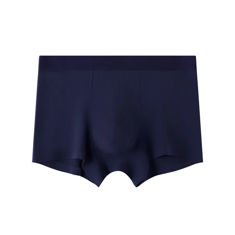 BirdTree 2PCS 100% Silk Casual Underwear, Men\'s Scarless Mid Waist, Breathable Boxer Briefs, 2024 Spring New P41963QC