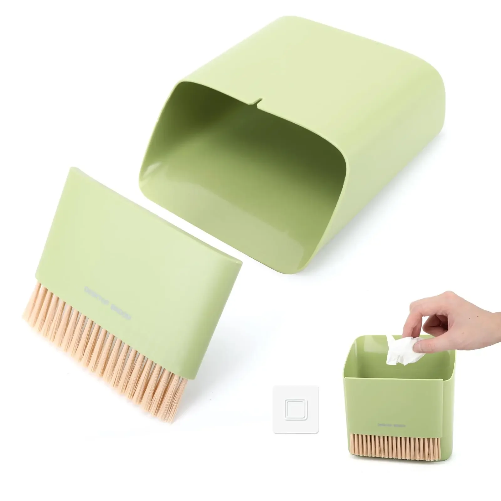 Broom and Dustpan Set,Portable Cleaning Brush and Dustpan Combo,Mini Hanging Trash Can, Small Broom and Dustpan Set for Desktops