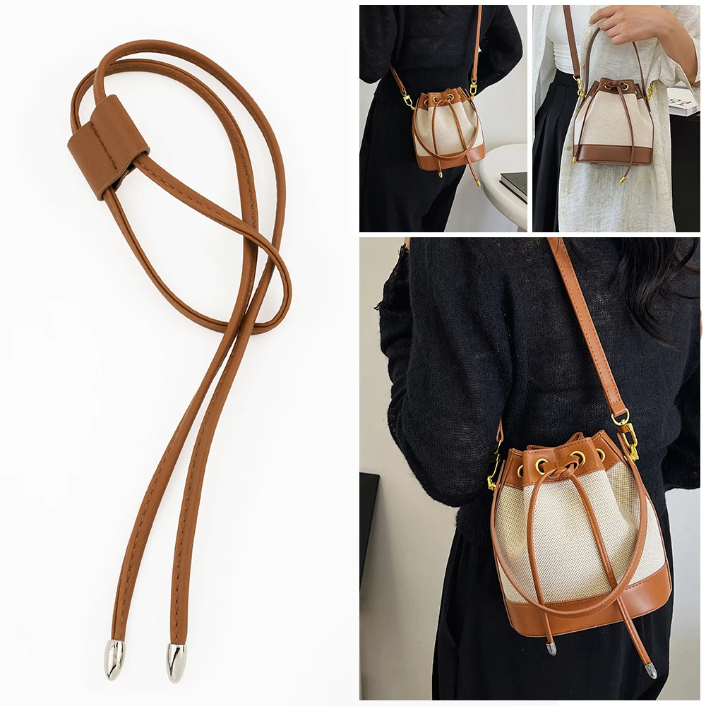 

Bucket Bag Drawstring Rope Drawstring Strap Tightly Sealed Edges Bag straps With Hardware Accessories For DIY Bucket Bag