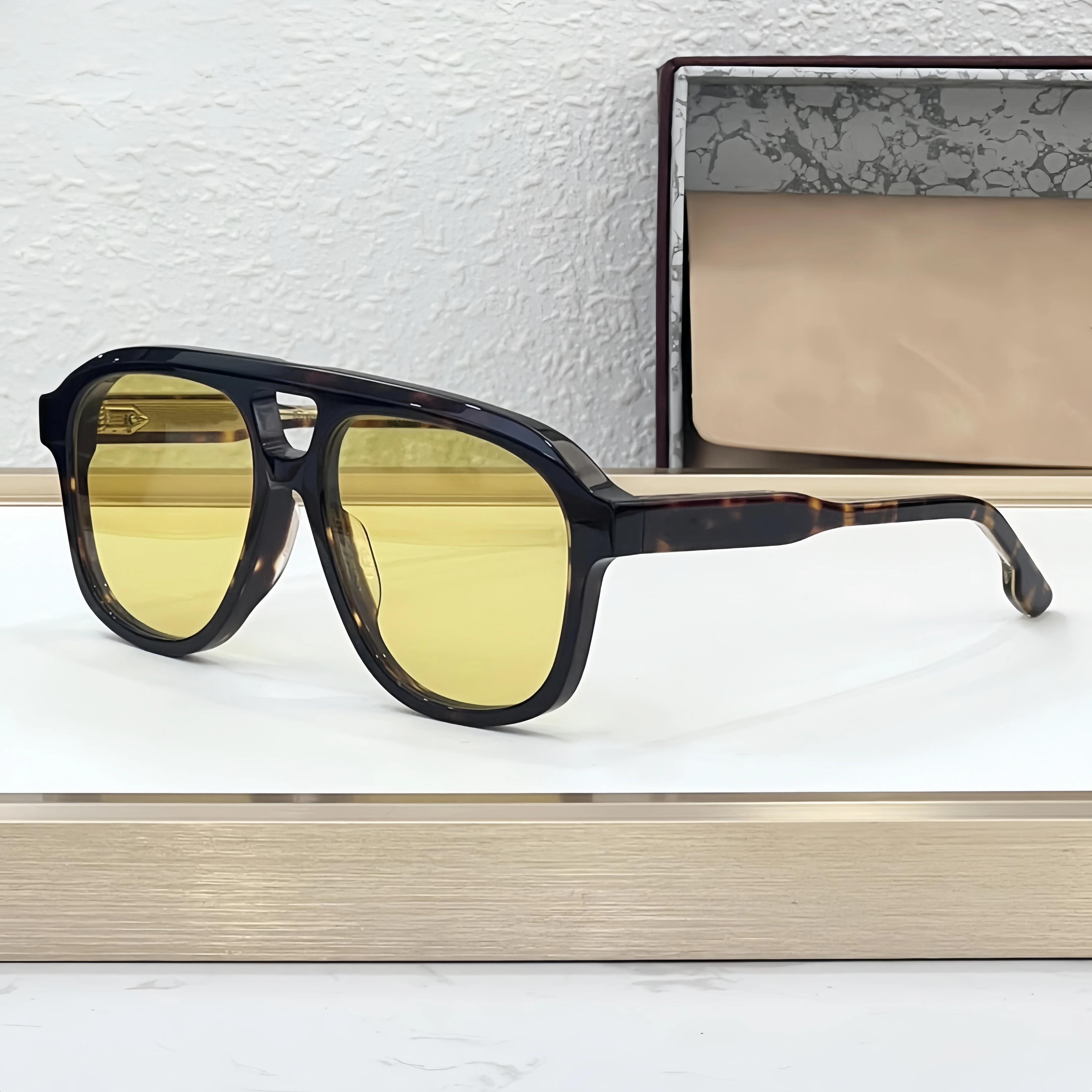 

Элитные тонкие солнцезащитные очки-навигаторы с двойной перемычкой, ацетатные, поляризованные, с защитой UV400, ручной работы, высокого качества, в стиле 80-х, для активного отдыха, подарок для мужчин и женщин