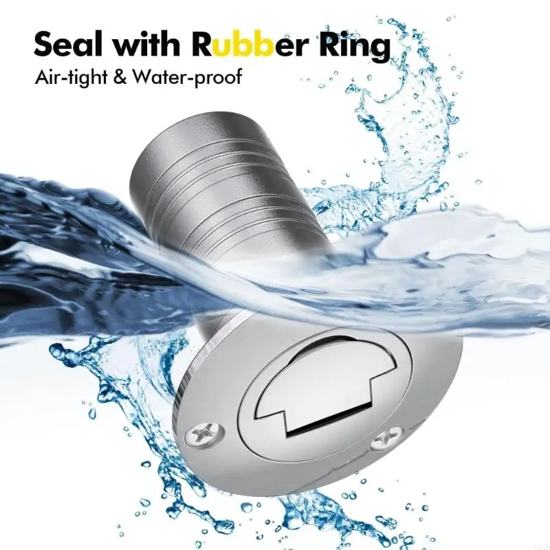 

Stainless Steel Boat Filler Cap with Anti Loss Chain Marine Grade Deck Fill Cover Suitable for Safe Refueling
