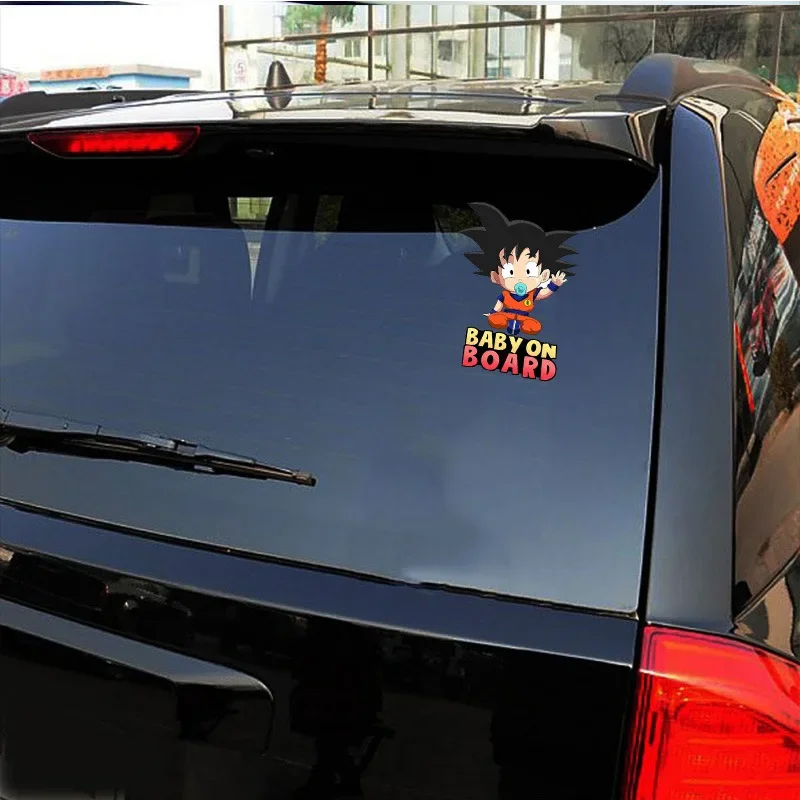 Dragon Ball Goku Car Sticker Cartoon Anime Decal Decoration Baby Warning In The Car Accessories Exterior Part Universal Tip Gift