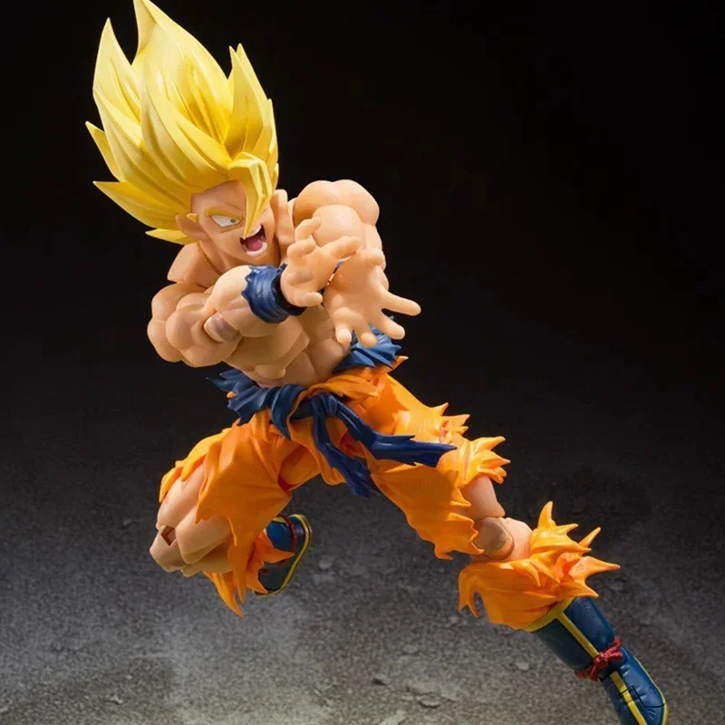 New SHF Dragon Ball Son Goku Figurine Super Saiyan Kakarotto PVC Movable Anime Collectible Christmas Gift In Stock Fast Shipping