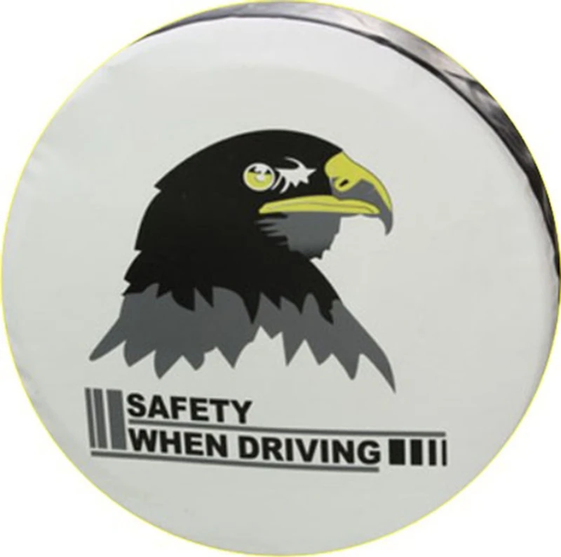 Universal Eagle Head Design SUV Car Spare Tire Cover Thickened PVC Leather Protective Wheel Cover for Vehicle