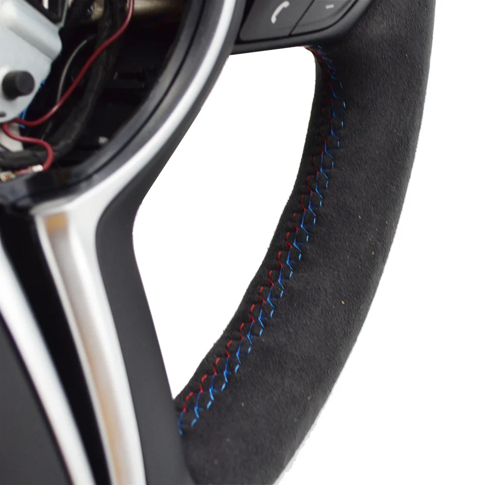 Suitable for BMW thong full hair red correcting label steering wheel, no airbag (five series) - view 4