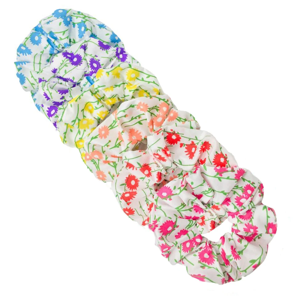 6 teile/los Haarband Bands Scrunchy Krawatten Seile Pferdeschwanz Halter für Frauen Zubehör Stoff Kopfbedeckungen Ditsy Floral Süße Nette – Detail 9