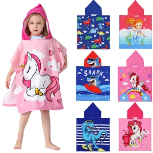 Peignoir à dessins animés pour bébé, filles serviette de plage licorne, garçon requin, serviette de bain dinosaure, serviette cape pour enfants pour enfants 6 meilleures serviettes de plage pour bébé en vente - No 3