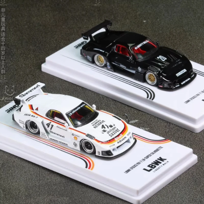 

INNO масштаб 1:64 RX7 FD3S и RX3 LBWK, модель автомобиля из сплава, статическая коллекция, украшенные праздничные подарки, игрушки, сувенирный подарок