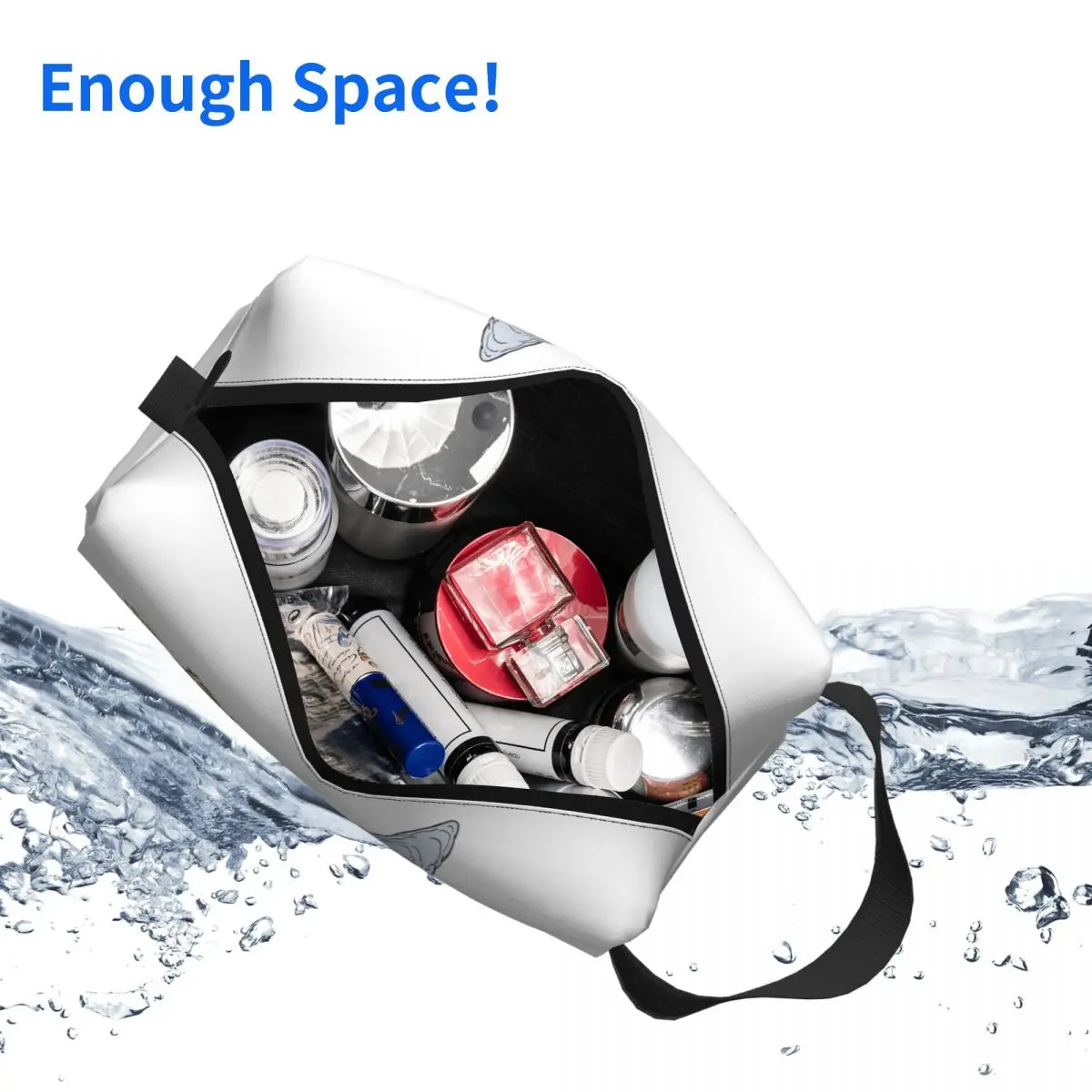 Asterix y Obelix Dogmatix, bolsas de cosméticos para mujer, bolsa organizadora de maquillaje de viaje, almacenamiento de artículos de tocador, estuche Dopp, estuche para lápices