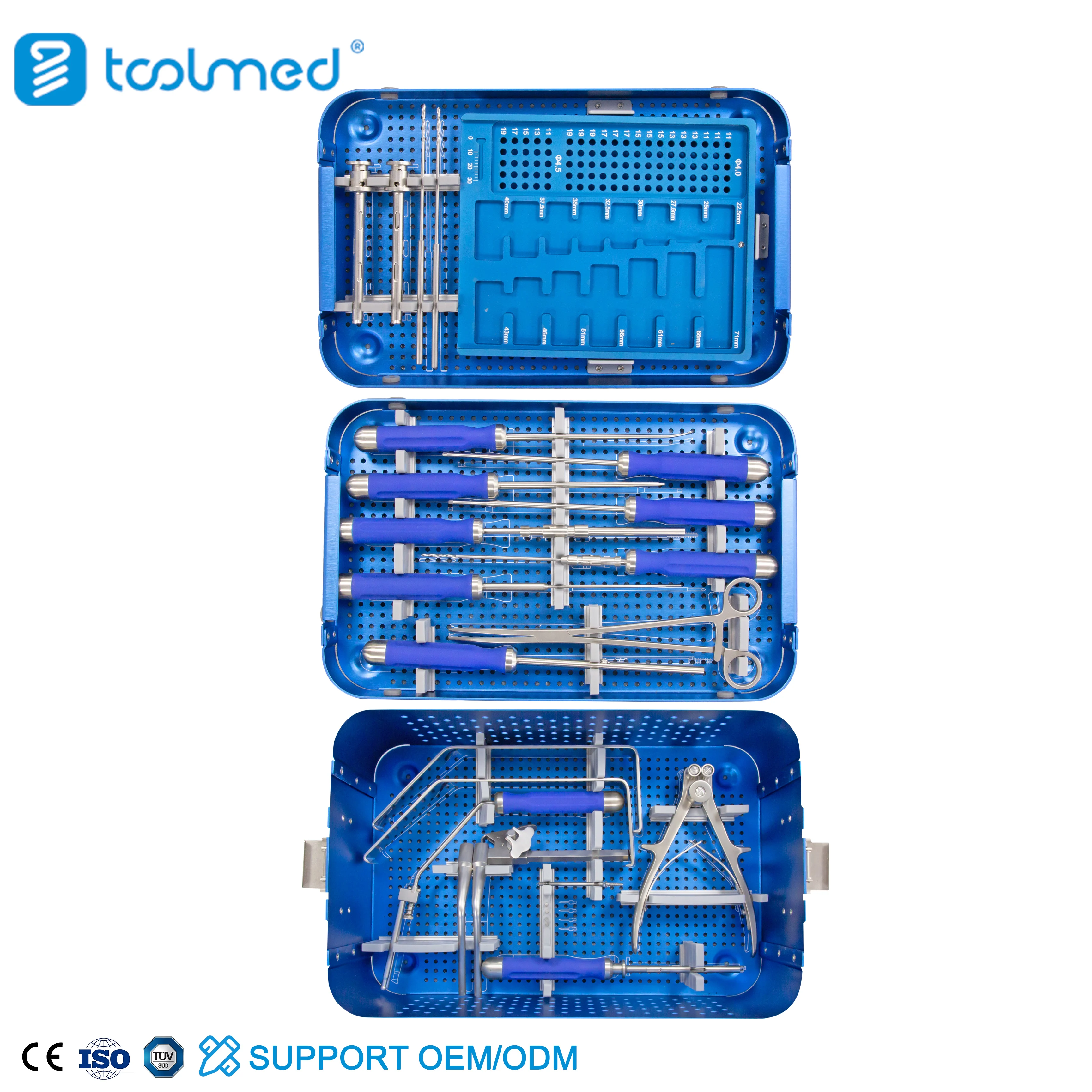 Factory Manufacturing Spinal Instrument Set Anterior Cervical Plate Instrument Set for Spine Surgery