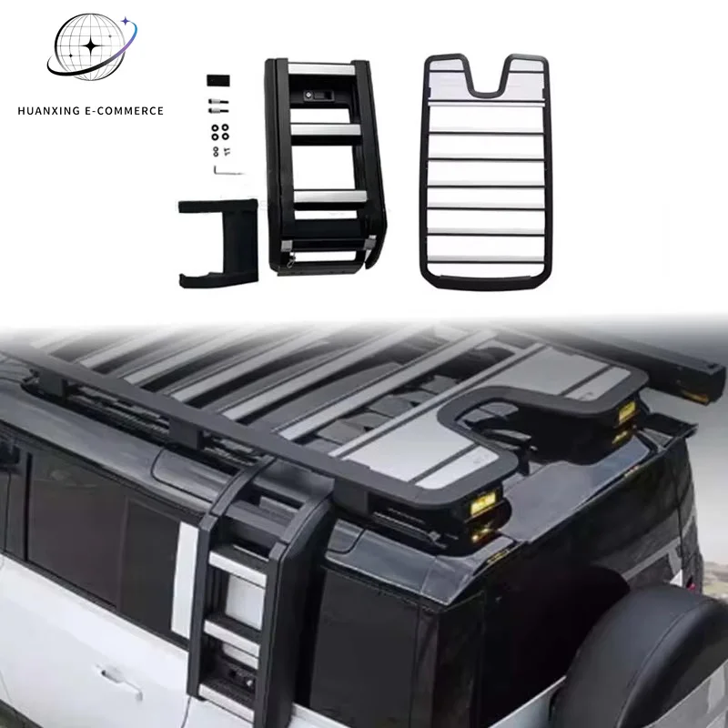 Exterior Modified Side Ladder Multifunctional Roof Platform Frame Suitable for Land Rover Defender Accessories Customization
