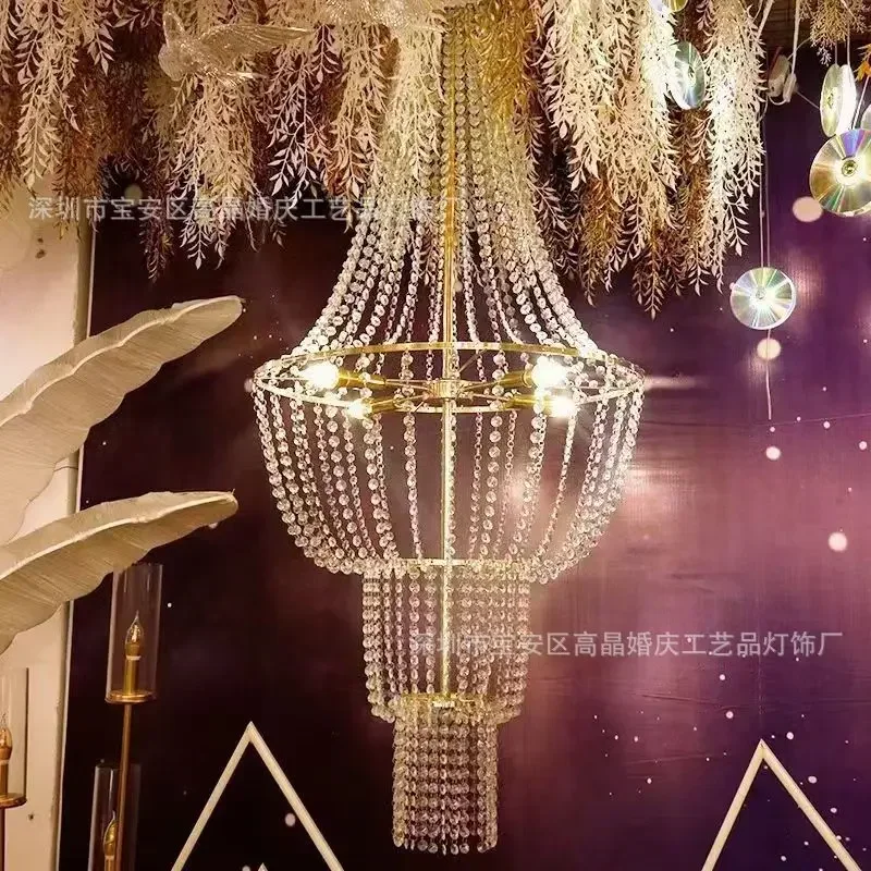 Premium Vintage Crystal Chandelier Ceiling Light Shade Drop Light Easy Fitting Charlotte Pendant Lampshade Without cord kit