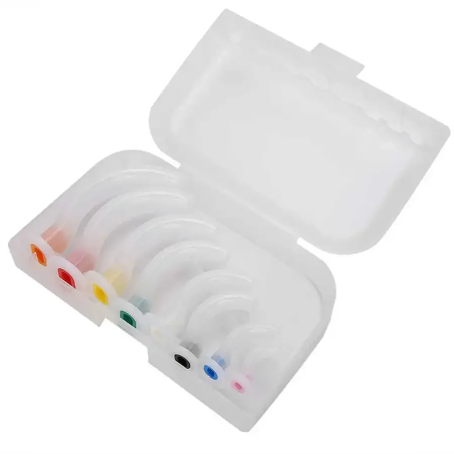 

8Pcs disposable mixed airway first aid tube Oral airway is used to assist oropharyngeal inhalation patients in first aid