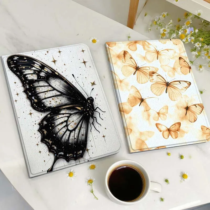 

Black Butterfly Starry Pattern Tablet Case For Huawei Honor MatePad MediaPad Air 5 6 7 11 V6 V7 V8 V9 X9 X8 T10 T10s C5e T5 Gift