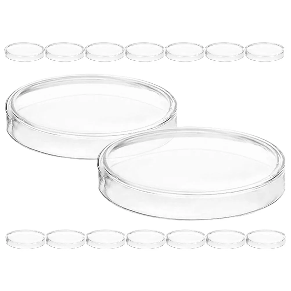 

20 Pcs Petri Dish Clear Science Laboratory Culture Dishes with Lids Plates Cell Grid