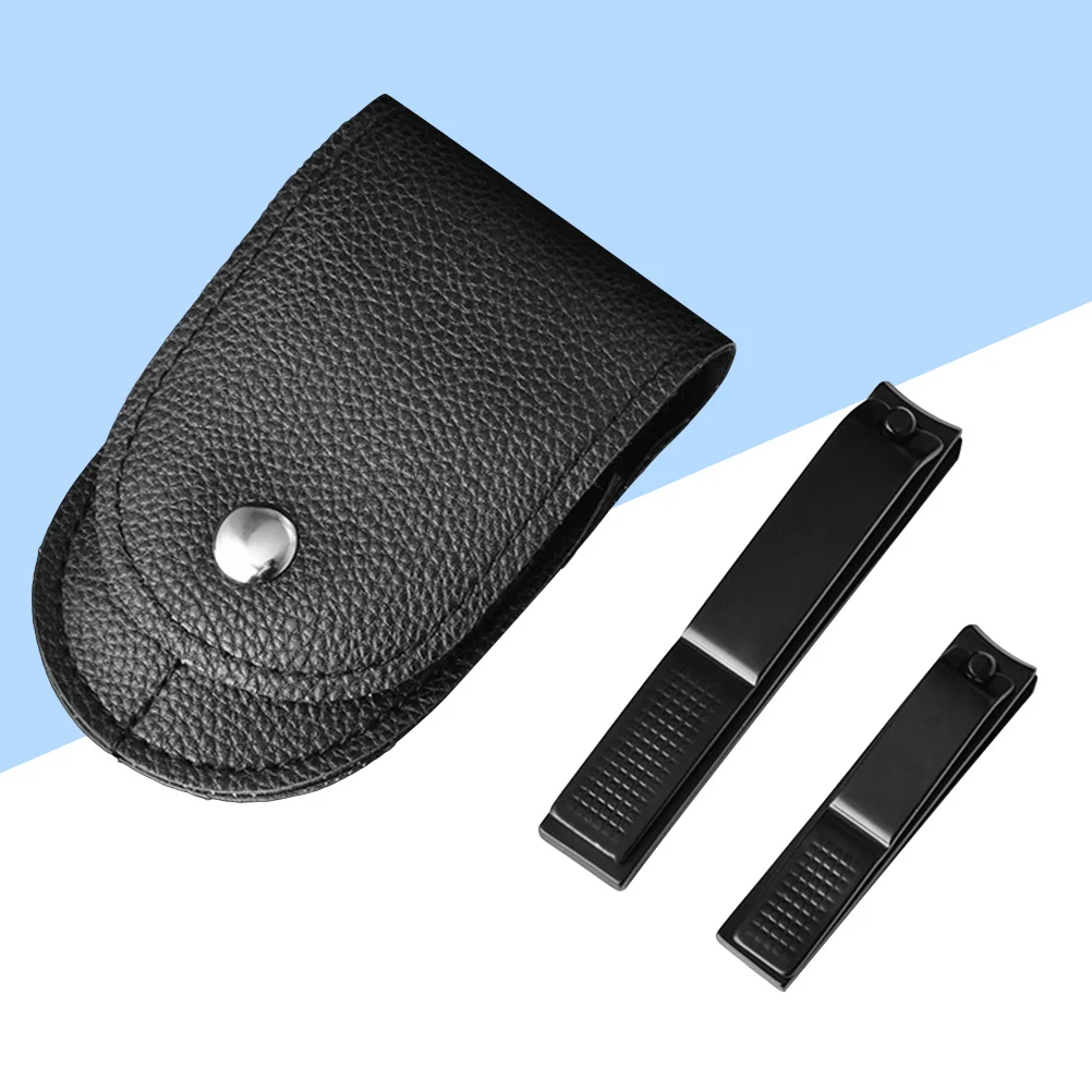 

Набор маникюрных инструментов из 2 предметов, кусачки для ногтей из нержавеющей стали, триммер для ногтей на ногах, прочный эргономичный дизайн, чехол