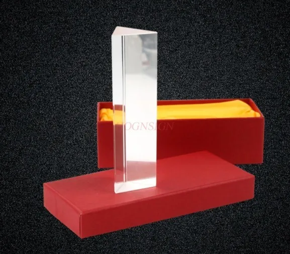 Optical Glass Triangular Prism, Crystal Rainbow Maker for Photography Science Experiments Physics Teaching Light Spectr