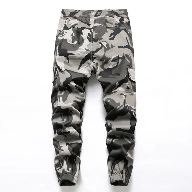 

Camouflage School Kids Casual Unisex Gray Jogging Pants Drawstring Elastic Waist Contrast Girls Boys Outdoor Trousers 120-165cm