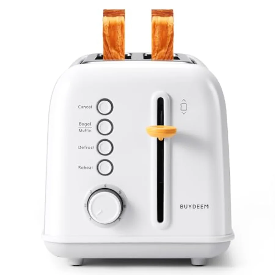 

2-Slice Toaster Extra Wide Slots Retro Stainless Steel with High Lift Lever Bagel and Muffin Function Removal Crumb Tray 7-Shad