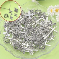 2/6/14pcs Multi-color Cross-shaped Pendants,Diy Necklaces Earrings, Christmas Thanksgiving Halloween Gift Decoration Accessories
