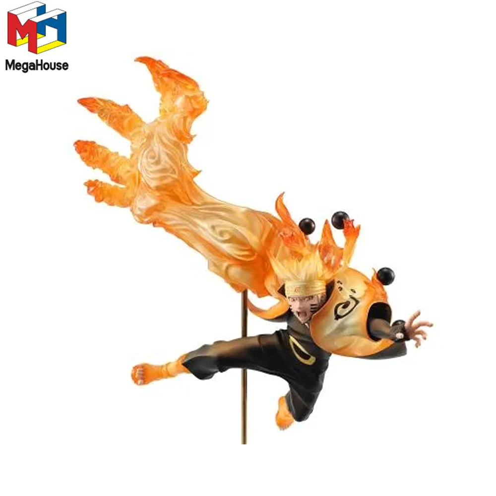 In Stock Original MegaHouse Uzumaki Naruto PVC 26cm Anime Character Collectible Display Figure Toy Naruto Shippuden Desktop Gift